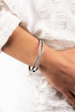 Load image into Gallery viewer, Paparazzi “Woven in Wealth” White Hinge Bracelet
