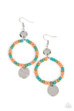 Load image into Gallery viewer, Paparazzi “Cayman Catch” Orange Dangle Earrings - Cindysblingboutique
