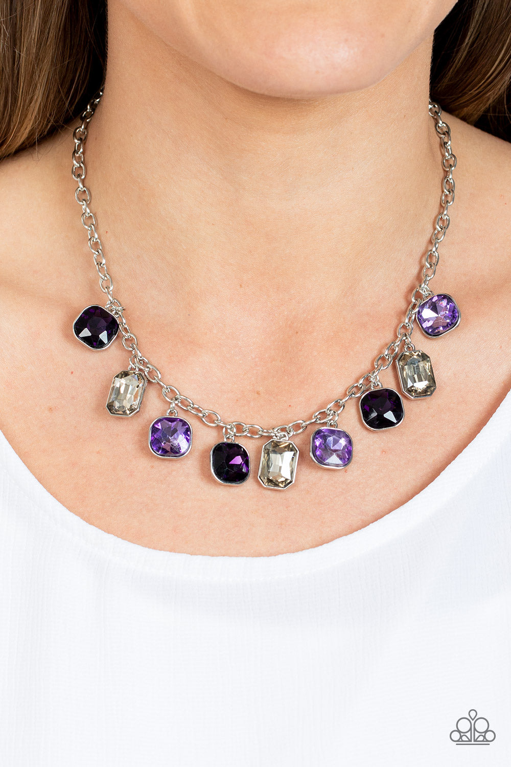 Paparazzi “Best Decision Ever” Purple Necklace Earring Set - Cindysblingboutique