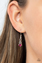 Load image into Gallery viewer, Paparazzi “Razor-Sharp Refinement” Pink Necklace Earring Set
