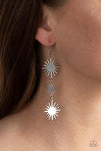 Load image into Gallery viewer, Paparazzi “Solar Soul” Silver Dangle Earrings - Cindysblingboutique
