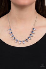 Load image into Gallery viewer, Paparazzi “Razor-Sharp Refinement” Blue Necklace Earring Set

