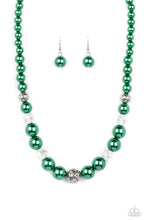 Load image into Gallery viewer, Paparazzi “The NOBLE Prize” Green Necklace Earring Set - Cindysblingboutiqe
