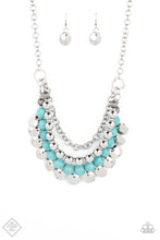 Load image into Gallery viewer, Paparazzi “Leave Her Wild” Blue Necklace  Earring Set
