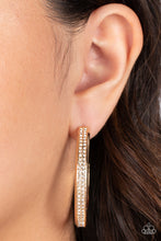 Load image into Gallery viewer, Paparazzi “Flash Freeze” Gold Hoop Earrings
