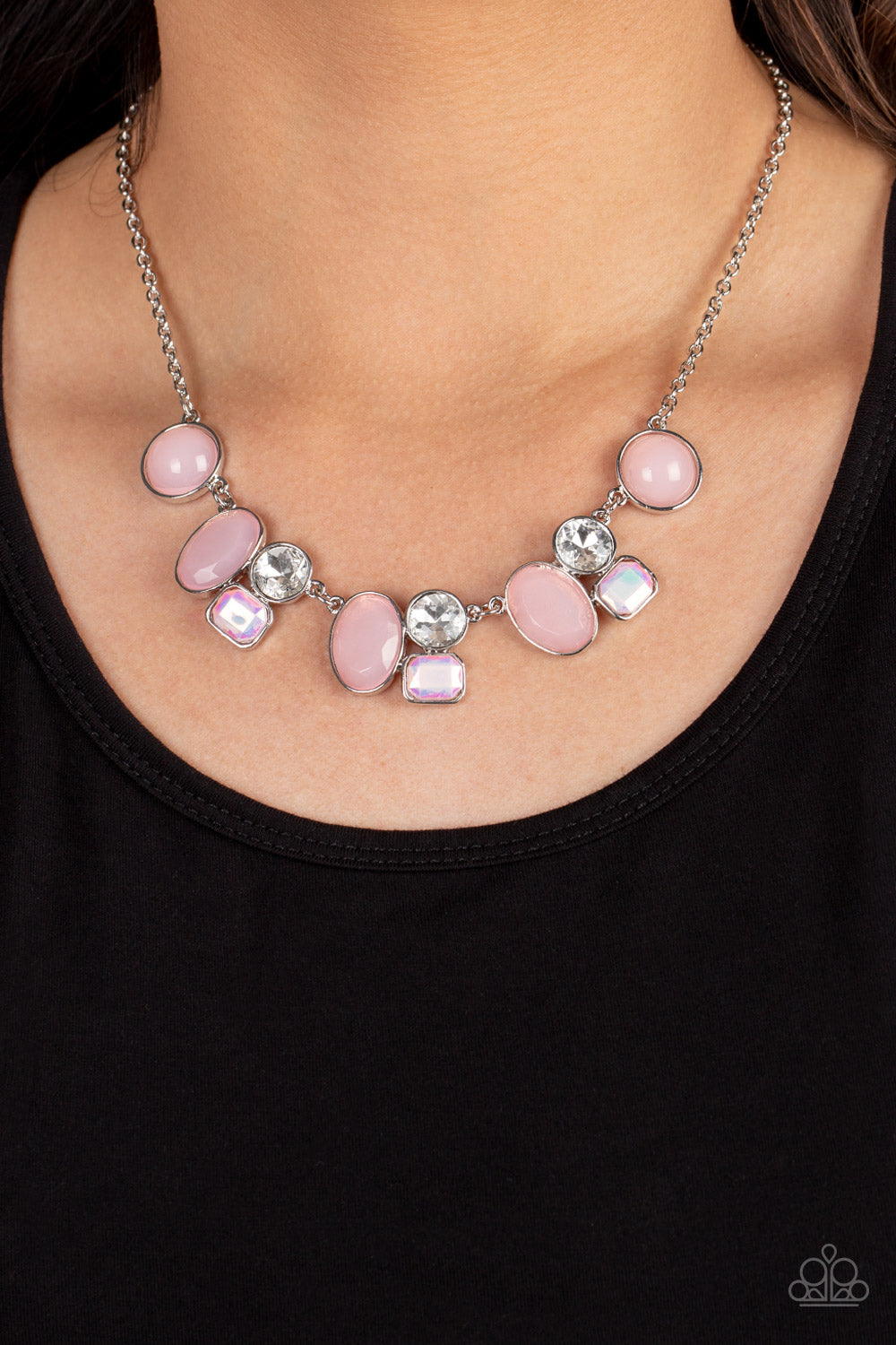Paparazzi “Fantasy World” Pink Necklace Earring Set - Cindysblingboutique