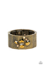Load image into Gallery viewer, Paparazzi “Flickering Fortune” Brass Stretch Bracelet - Cindysblingboutique
