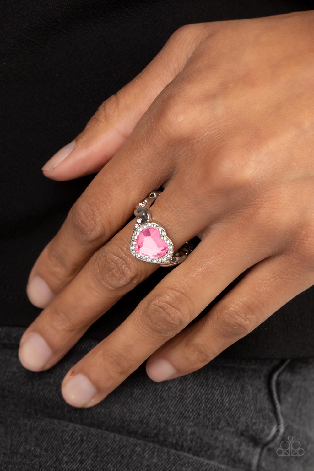 Paparazzi “Committed to Cupid” Pink Stretch Ring - Cindysblingboutique