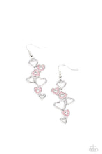Load image into Gallery viewer, Paparazzi “Sweetheart Serenade” Pink Dangle Earrings
