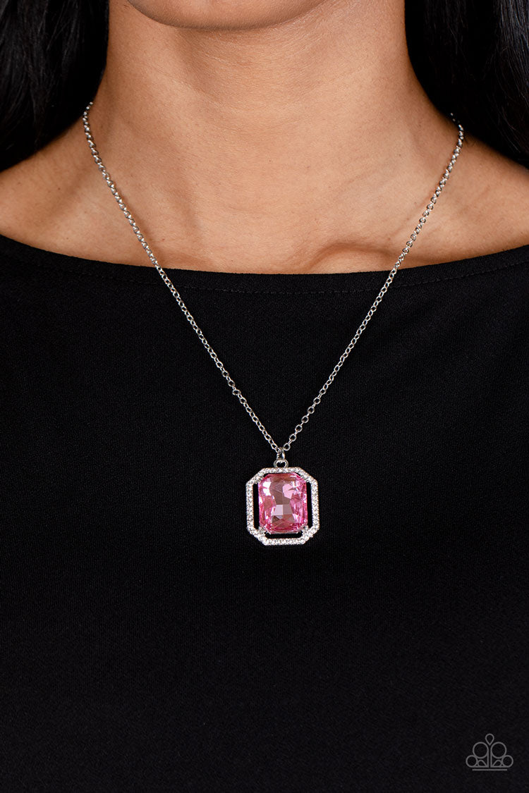 Paparazzi “Galloping Gala” Pink Necklace Earring Set