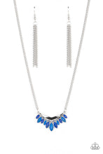 Load image into Gallery viewer, Paparazzi “Flash of Fringe” Blue Necklace Earrings
