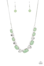 Load image into Gallery viewer, Paparazzi “Polished Parade” Green Necklace Earring Set - Cindysblingboutique
