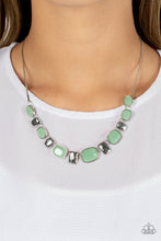 Load image into Gallery viewer, Paparazzi “Polished Parade” Green Necklace Earring Set - Cindysblingboutique
