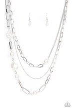 Load image into Gallery viewer, Paparazzi “Modern Innovation” White - Necklace Earring Set
