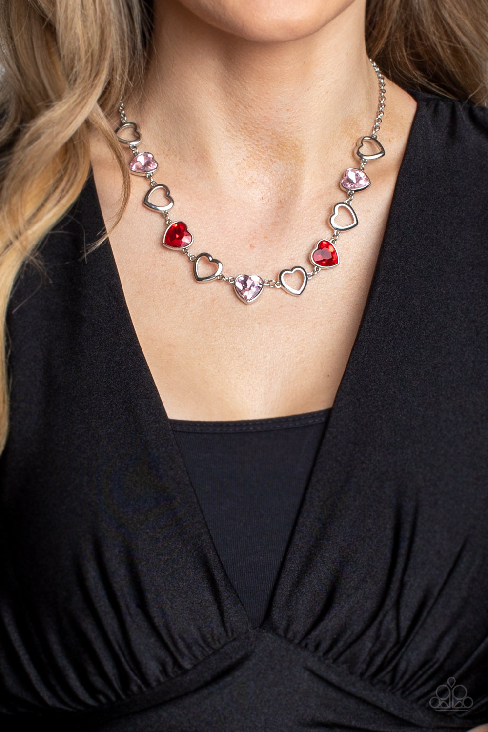 Paparazzi - Contemporary Cupid Multi Necklace Earring Set - Cindysblingboutique