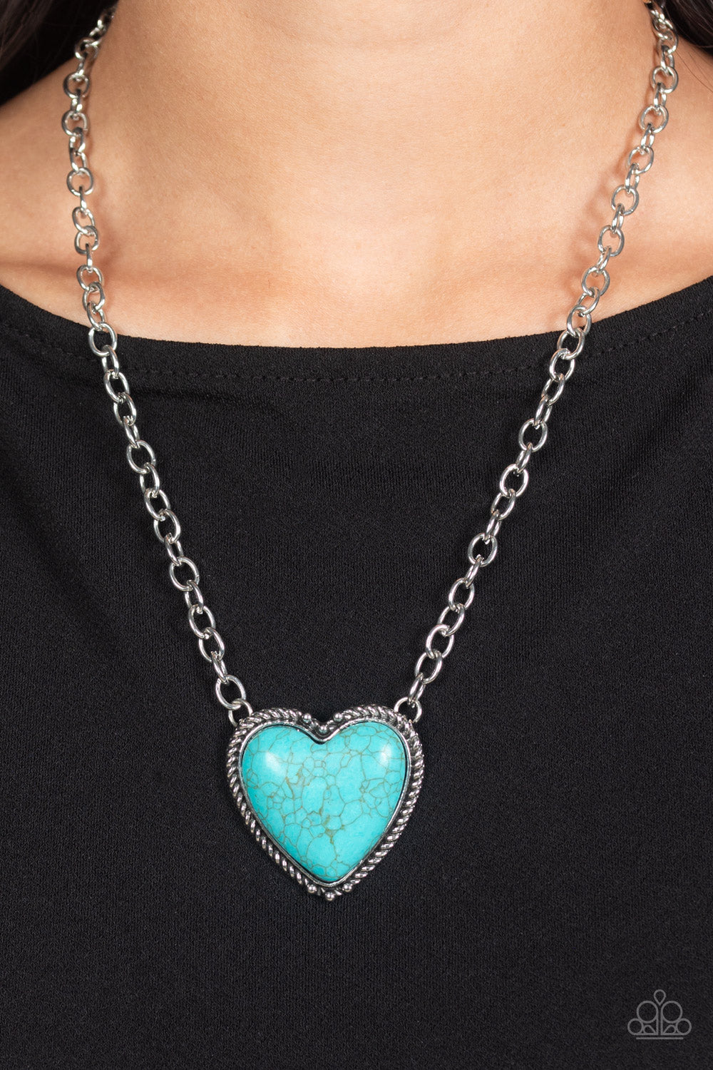 Paparazzi “Authentic Admirer” Blue Necklace Earring Set - Cindysblingboutique