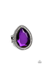 Load image into Gallery viewer, Paparazzi “Illuminated Icon” Purple Stretch Ring - Cindysblingboutique
