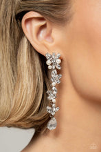Load image into Gallery viewer, Paparazzi EMP Exclusive “LIGHT at the Opera” White Post Earrings - Cindysblingboutique
