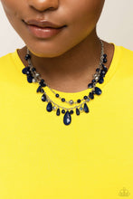 Load image into Gallery viewer, Paparazzi “Flirty Flood” Blue Necklace Earring Set - Cindysblingboutique
