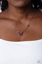 Load image into Gallery viewer, Paparazzi “Cant BUTTERFLY Me Love” Purple Butterfly Necklace
