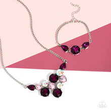 Load image into Gallery viewer, Paparazzi “Round Royalty” Pink Necklace Earring Set
