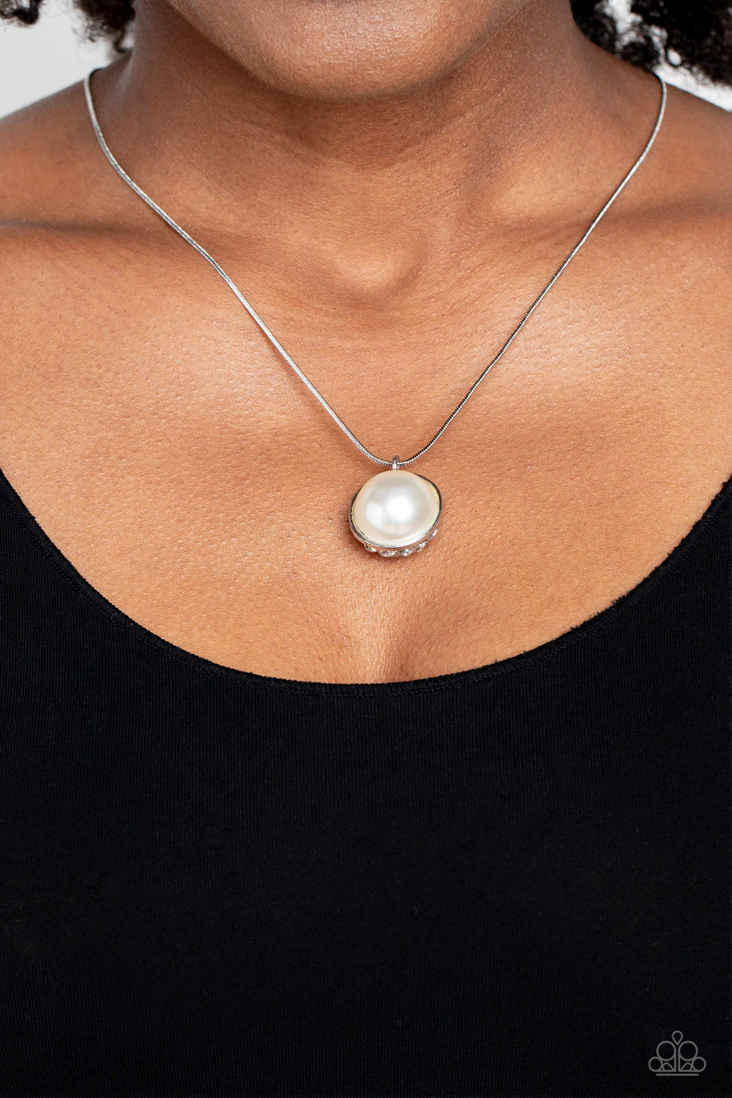 Paparazzi “Haute Hybrid” White Necklace Earring Set