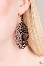 Load image into Gallery viewer, Paparazzi &quot;Way Out of Line&quot; Copper Dangle Earrings - CindysBlingBoutique
