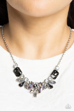 Load image into Gallery viewer, Paparazzi “Prima Donna Dazzle” Silver Necklace Earring Set
