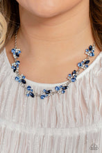 Load image into Gallery viewer, Paparazzi “Swimming in Sparkles” Blue Necklace Earring Set - Cindysblingboutique
