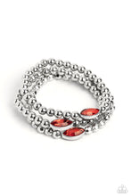 Load image into Gallery viewer, Paparazzi “Twinkling Team” Red Stretch Bracelet Set
