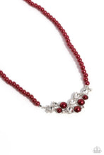 Load image into Gallery viewer, Paparazzi “Pampered Pearls” Red Necklace Earring Set
