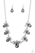 Load image into Gallery viewer, Paparazzi “Explosive Effulgence” Silver Necklace Earring Set - Cindysblingboutique
