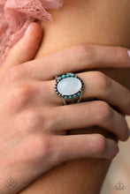 Load image into Gallery viewer, Paparazzi “Captivating Cowboy” Blue Stretch Ring
