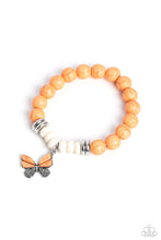 Load image into Gallery viewer, Paparazzi- “Bold Butterfly” Orange Stretch Bracelet - Cindysblingboutique
