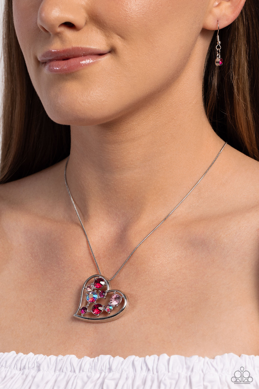 Paparazzi “Romantic Recognition” Pink Necklace Earring Set