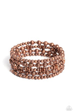 Load image into Gallery viewer, Paparazzi “Striped Stack” Copper Coil Bracelet
