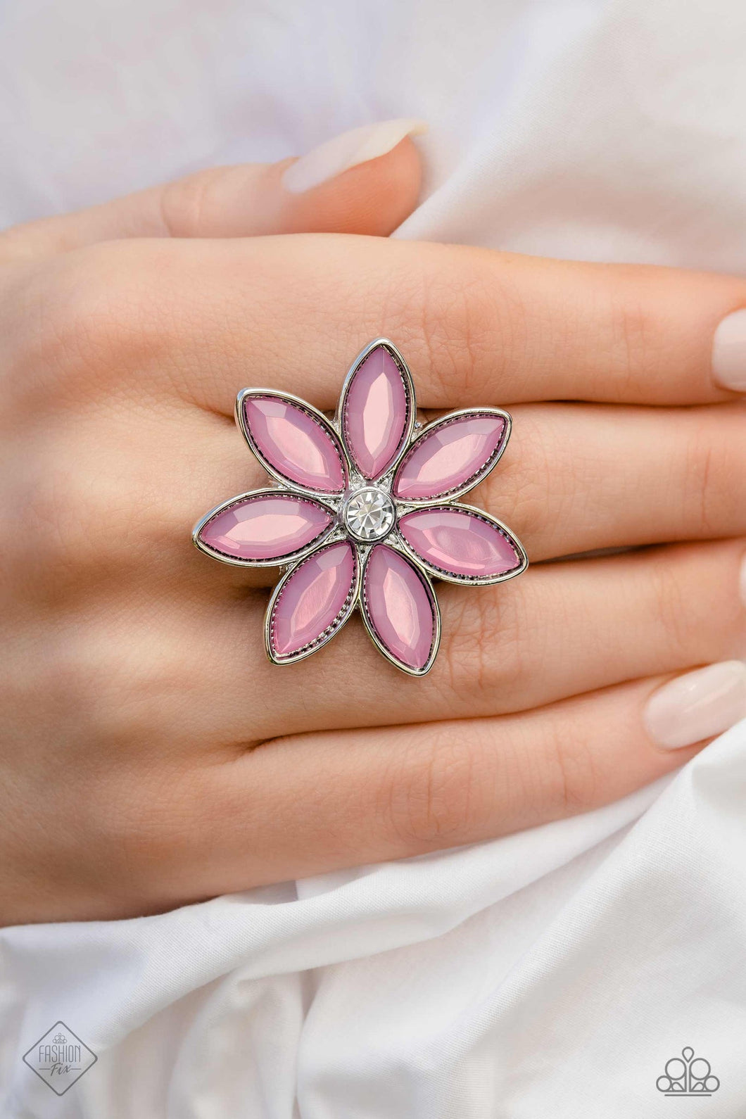Paparazzi “GARDEN My French” Purple Stretch Ring - Cindysblingboutique