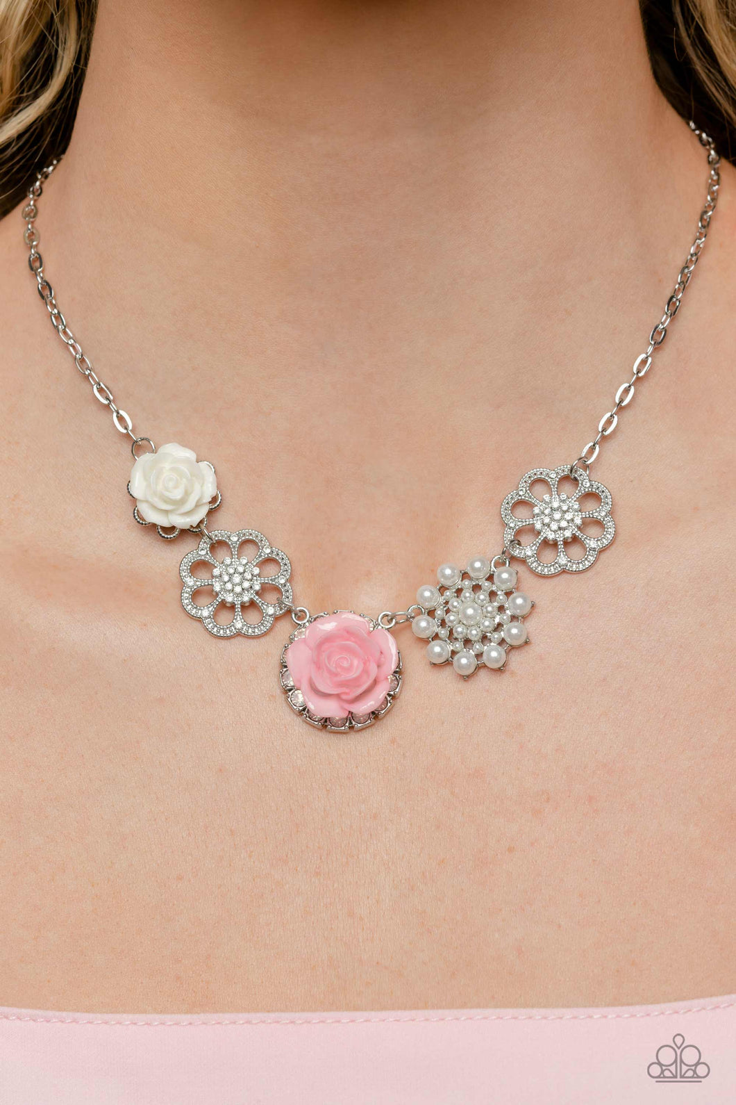 Paparazzi “Tea Party Favors” Pink Necklace Earring Set - Cindysblingboutique