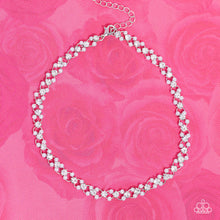 Load image into Gallery viewer, Paparazzi “Classy Couture” White Choker Necklace Earring Set
