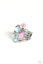 Load image into Gallery viewer, Paparazzi “Timeless Trickle” Blue Stretch Ring - Cindysblingboutique
