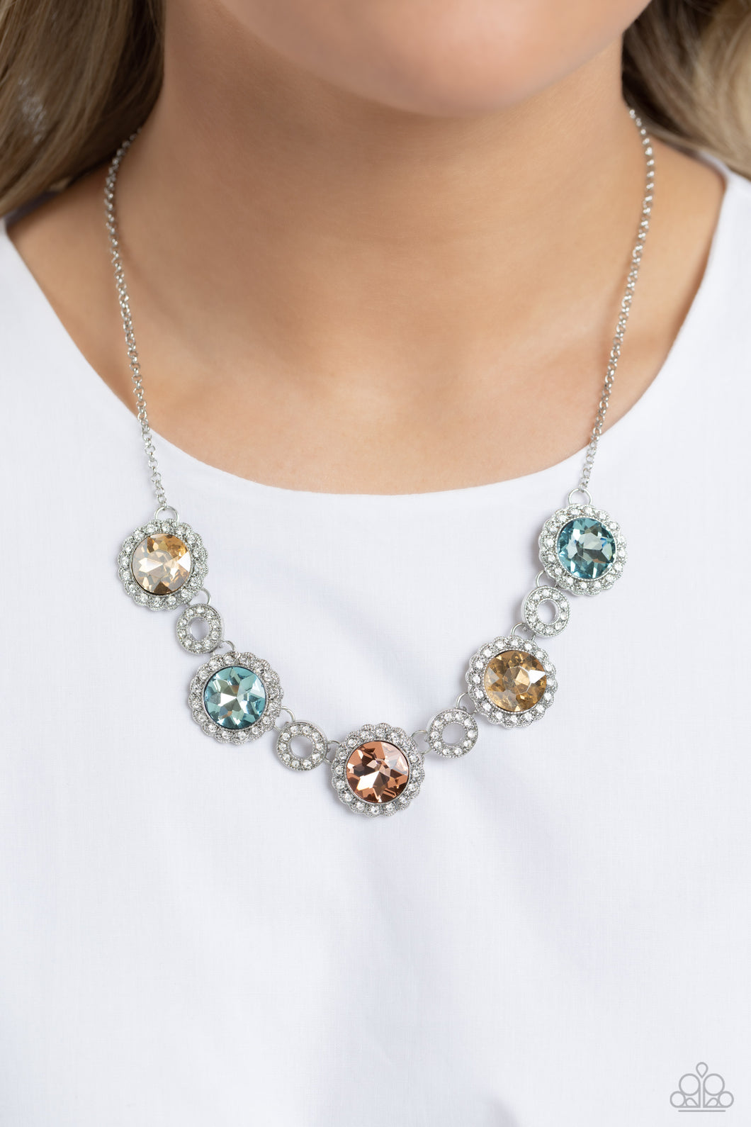 Paparazzi “Gorgeous Gems” Multi Necklace Earring Set - Cindysblingboutique