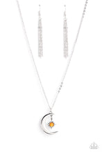 Load image into Gallery viewer, Paparazzi “Stellar Sway” Orange Necklace Earring Set
