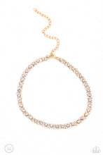 Load image into Gallery viewer, Paparazzi “Classy Couture” Gold Choker Necklace Earring Set
