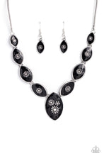 Load image into Gallery viewer, Paparazzi “Pressed Flowers” Black Necklace Earring Set - Cindysblingboutique
