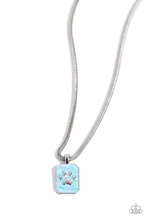 Load image into Gallery viewer, Paparazzi “PAW to the Line” Blue Necklace Earring Set
