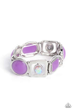 Load image into Gallery viewer, Purple “Majestic Mashup” Purple Stretch Bracelet
