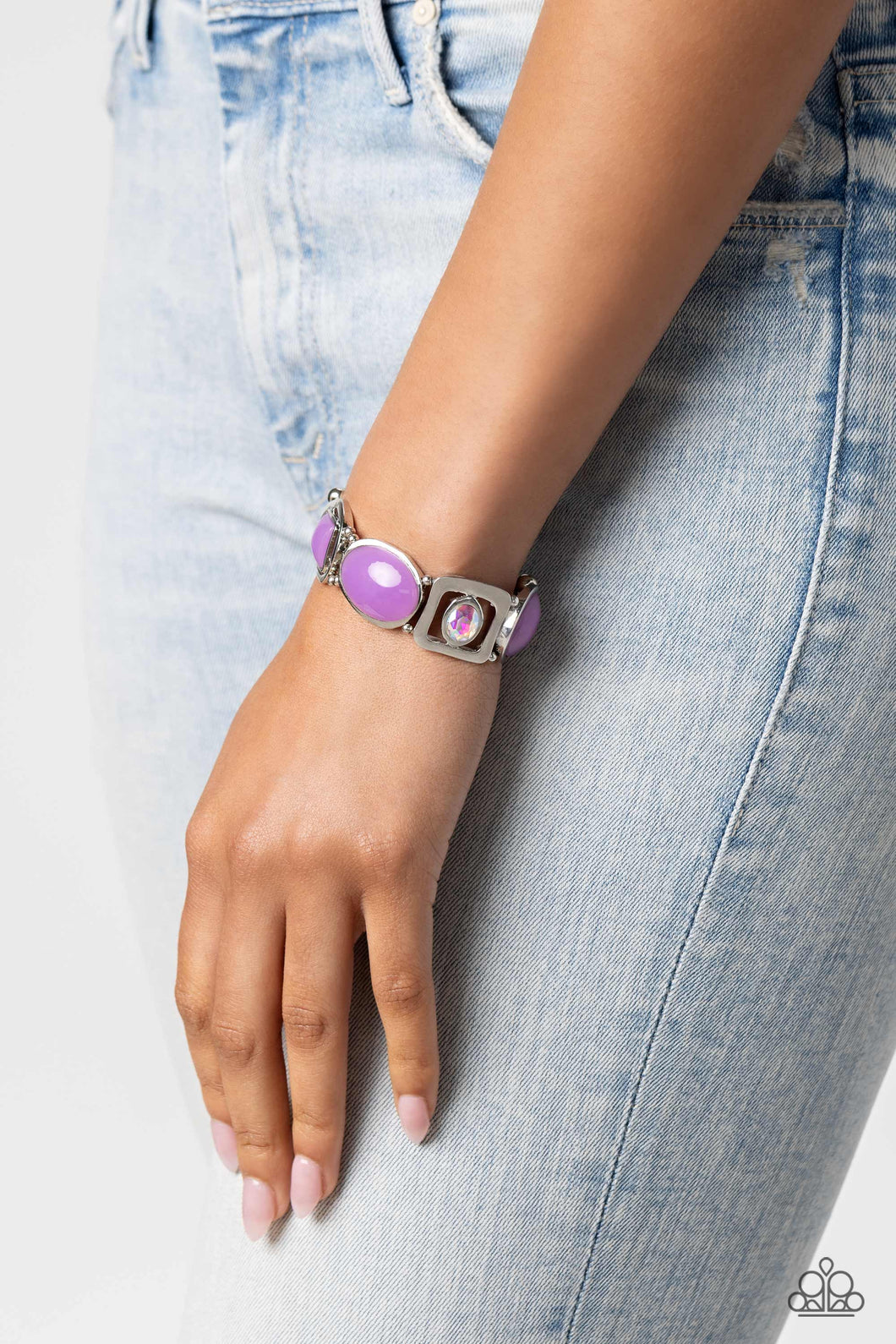 Purple “Majestic Mashup” Purple Stretch Bracelet