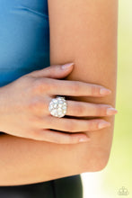 Load image into Gallery viewer, Paparazzi “BLING Loud and Proud” White Stretch Ring
