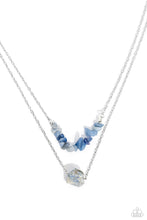 Load image into Gallery viewer, Paparazzi “Chiseled Caliber” Blue Necklace Earring Set
