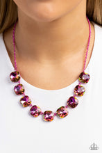 Load image into Gallery viewer, Paparazzi “Combustible Command” Pink Necklace Earring Set
